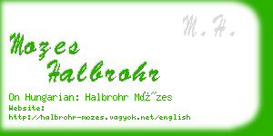 mozes halbrohr business card